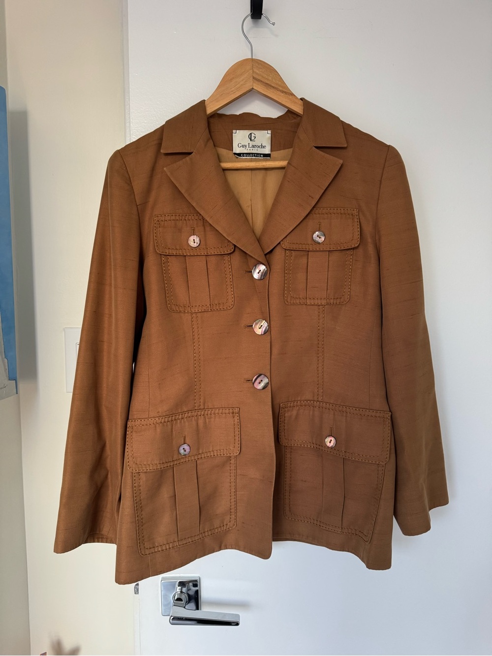 Vintage Guy Laroche Camel Safari Blazer